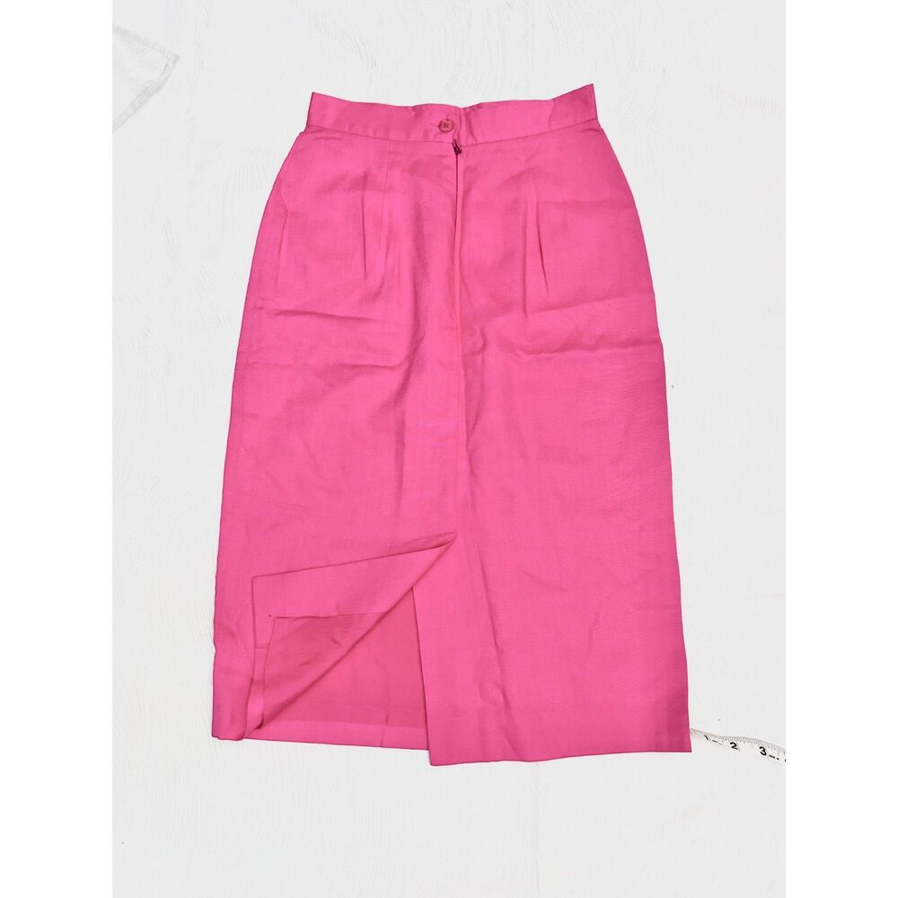 Vintage Hot pink 80s Lined Midi Pencil Skirt - Size XS - Picture 3 of 7